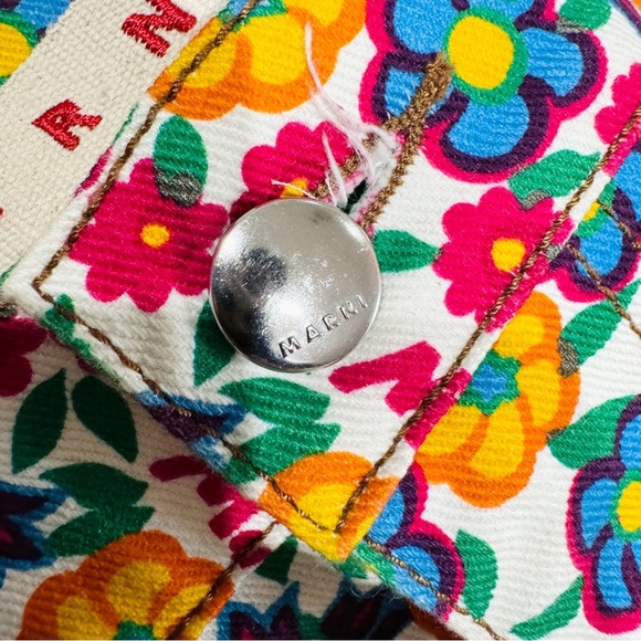 Marni high waisted Multicolour Cropped denim Floral Trousers EUC - Picture 8 of 16